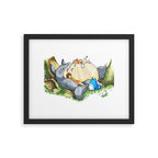 Ghibli forest illustration Framed Art Print Gallery Image 5