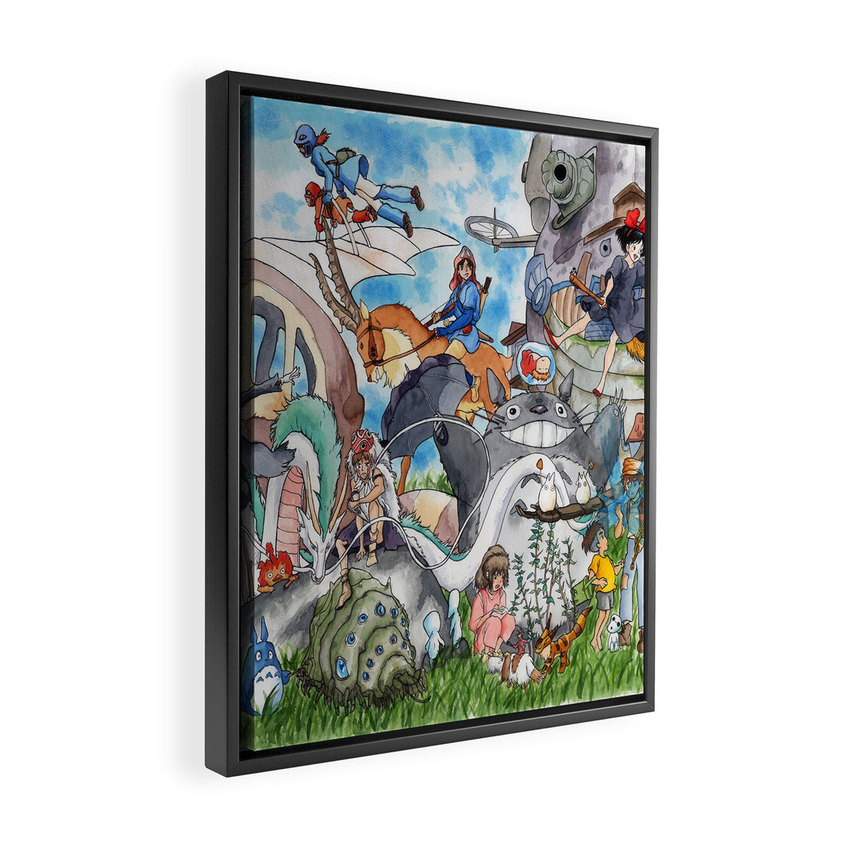Miyazaki Tribute Framed Canvas Print Gallery Image 2