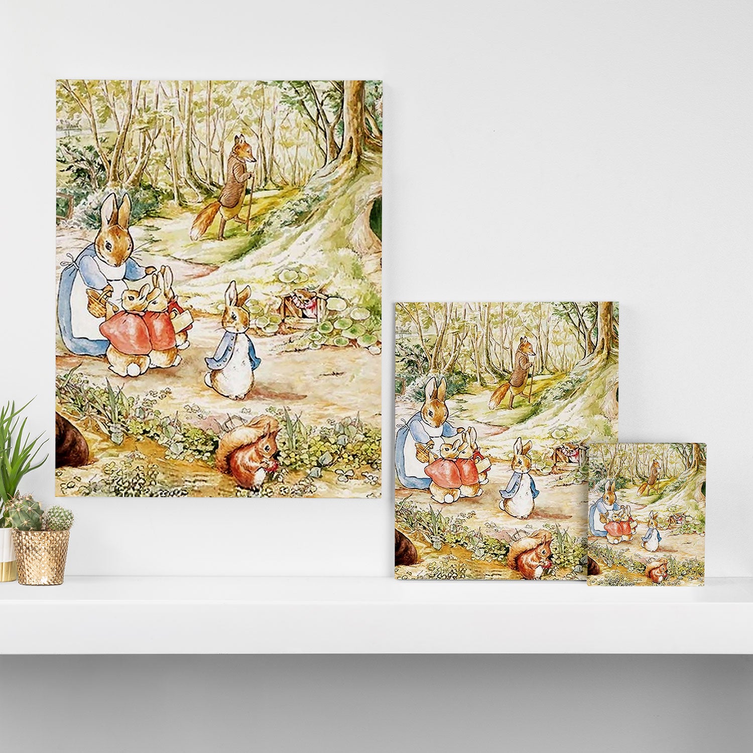 Peter Rabbitâs Neighbourhood by Beatrix Potter Canvas Print Gallery Image 3