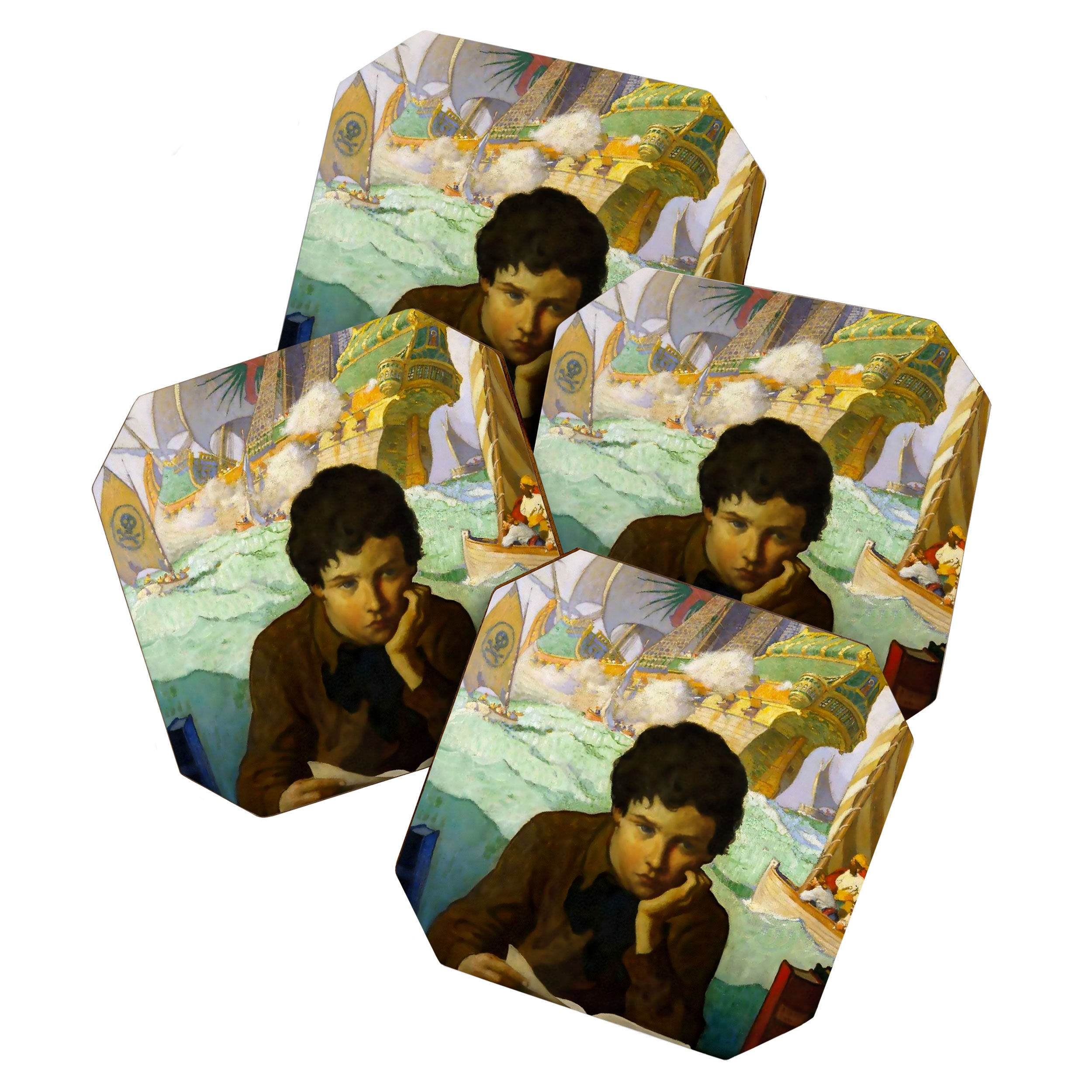 âPirate Dreamsâ by NC Wyeth Coaster Gallery Image 1