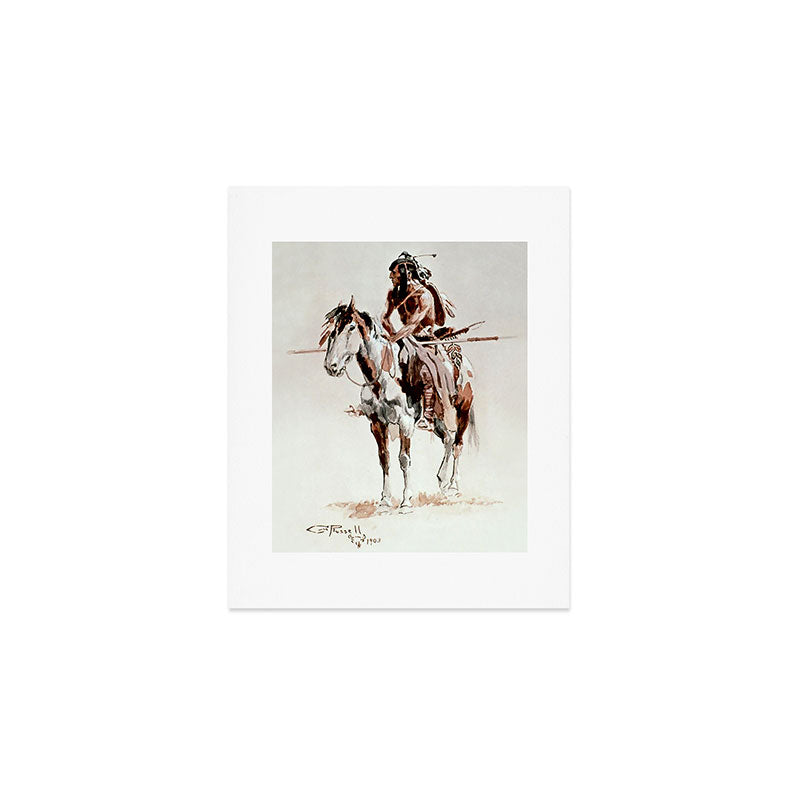 âPowderfaceâ Western Art by Charles M Russell Art Print Gallery Image 1