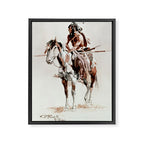 âPowderfaceâ Western Art by Charles M Russell Framed Canvas Print Gallery Image 6