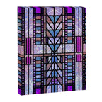 Purple and Blue Art Deco Stained Glass Design Canvas Print Gallery Image 8