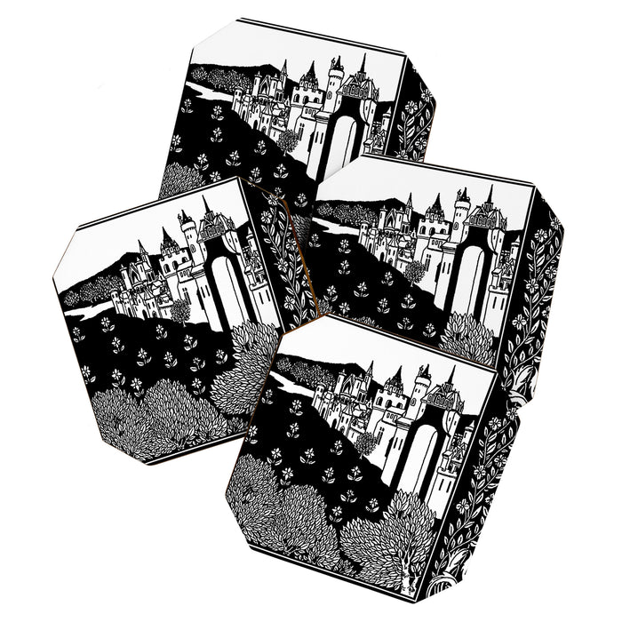 âRiding Out From The Abbeyâ by Aubrey Beardsley Coaster Gallery Image 1