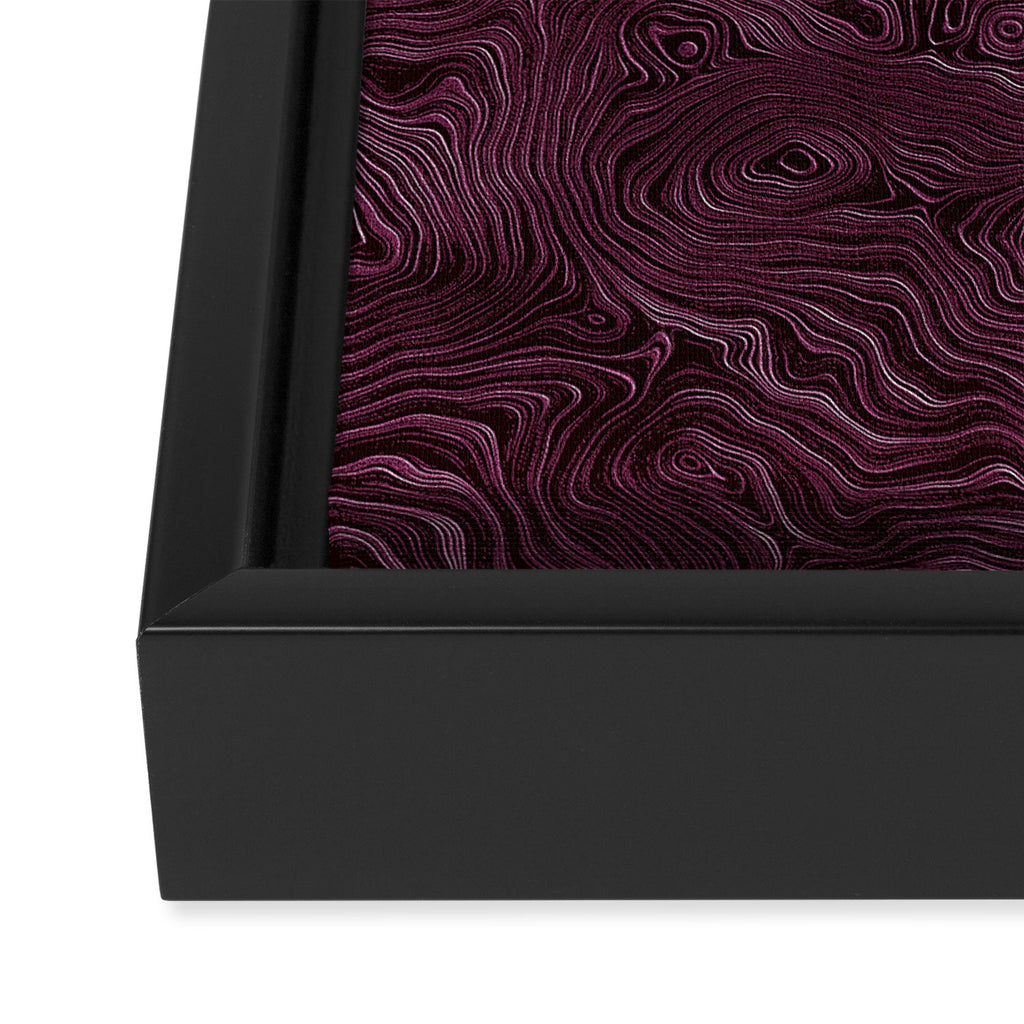 Royal Maroon Silk Moire Pattern Framed Canvas Print Gallery Image 3