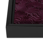 Royal Maroon Silk Moire Pattern Framed Canvas Print Gallery Image 3