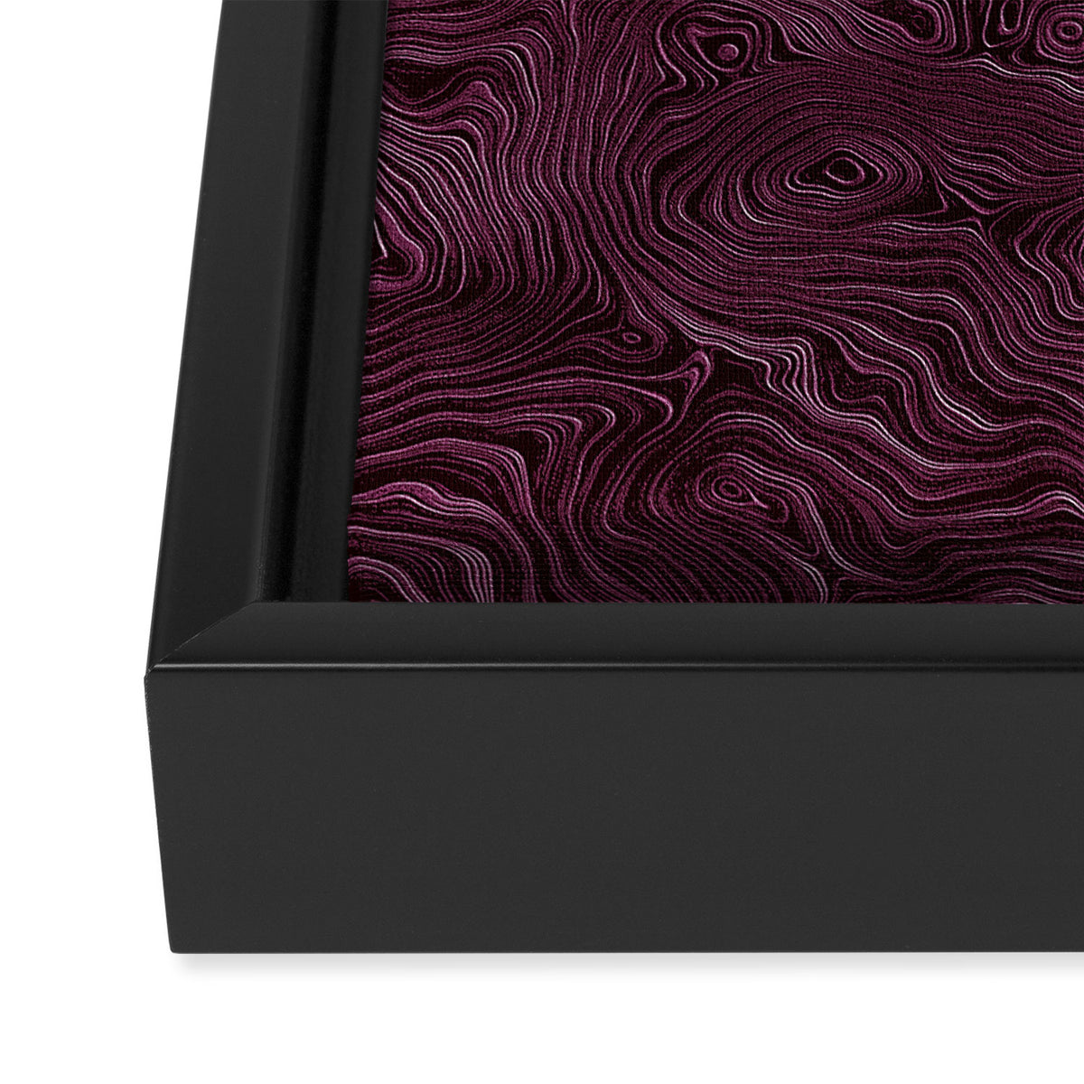 Royal Maroon Silk Moire Pattern Framed Canvas Print Gallery Image 3