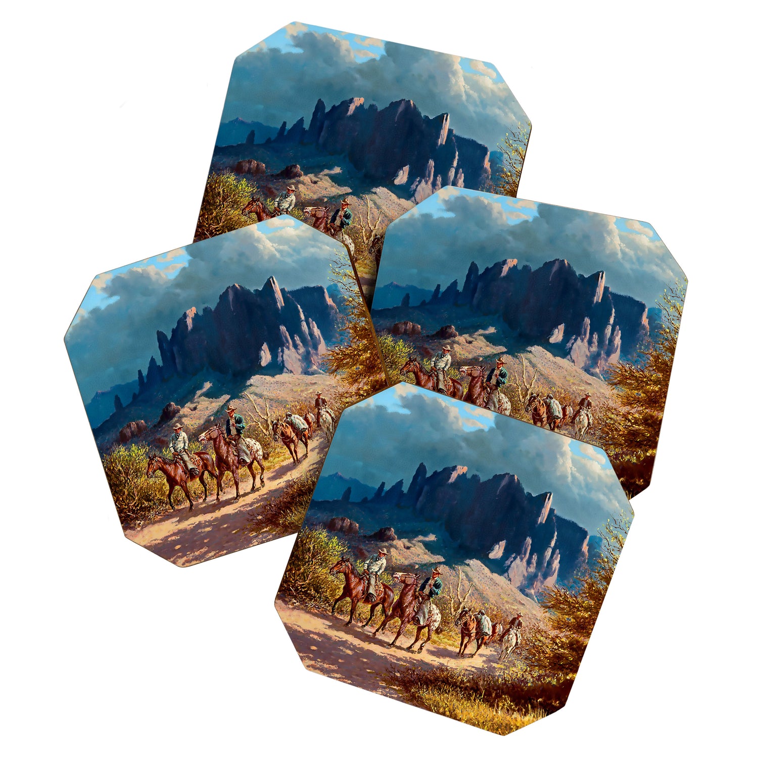 âSuperstition Trailâ by Western Painting Coaster Gallery Image 1