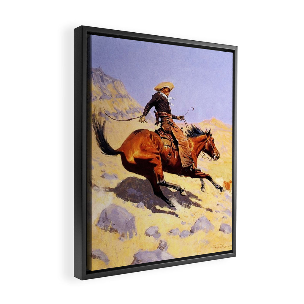 The Cowboy Western Art by Frederic Remington Framed Canvas Print Gallery Image 2