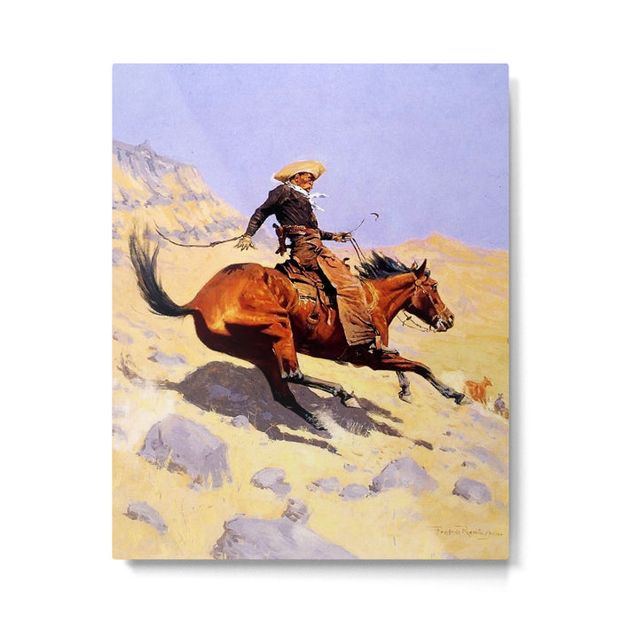 The Cowboy Western Art by Frederic Remington Metal Print Gallery Image 1