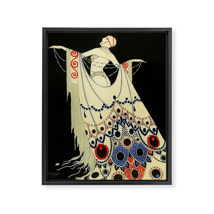 âThe Jewelled Gownâ Art Deco by J Carlos Framed Canvas Print Gallery Image 1