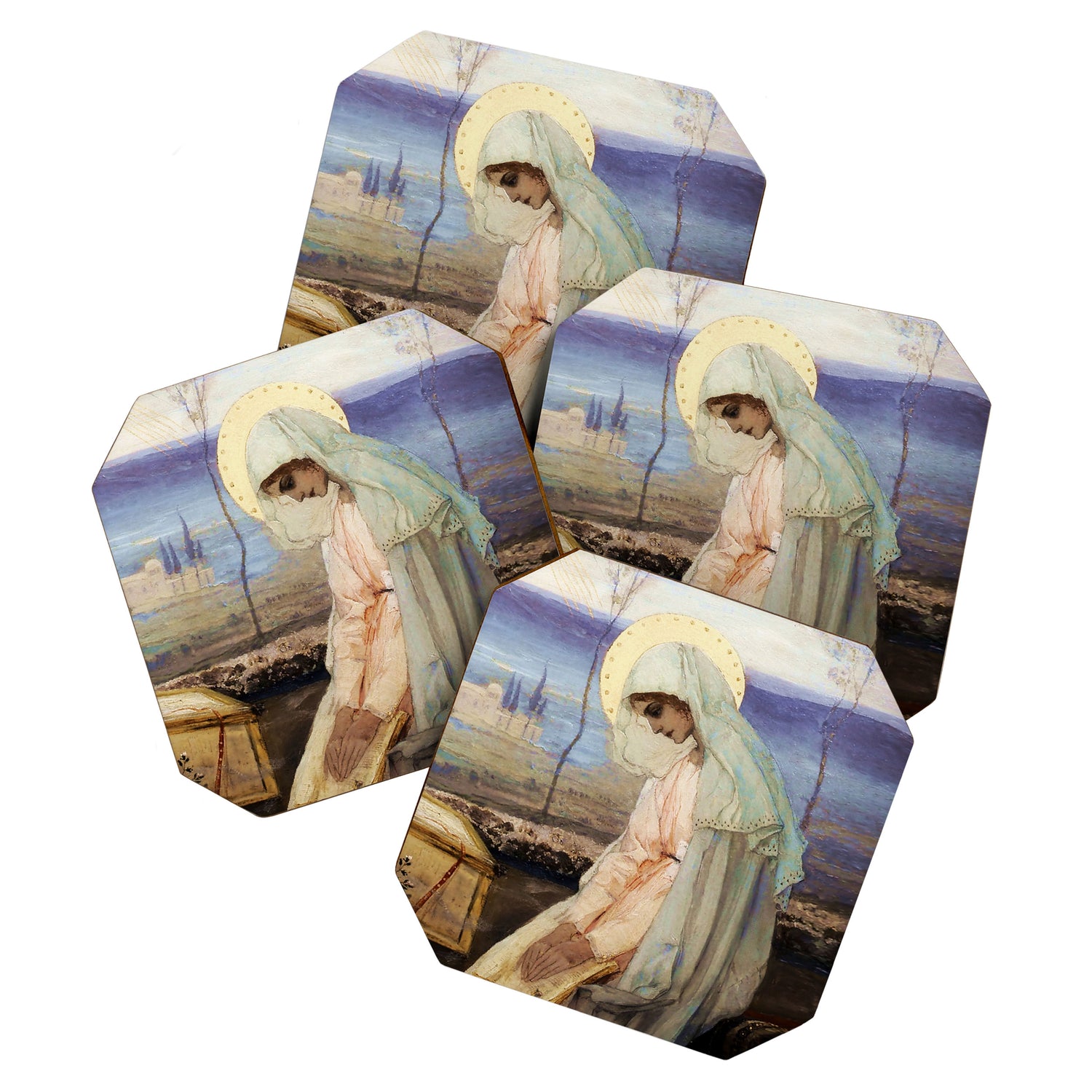âThe Virgin Maryâ by Mikhail Nesterov Coaster Gallery Image 1