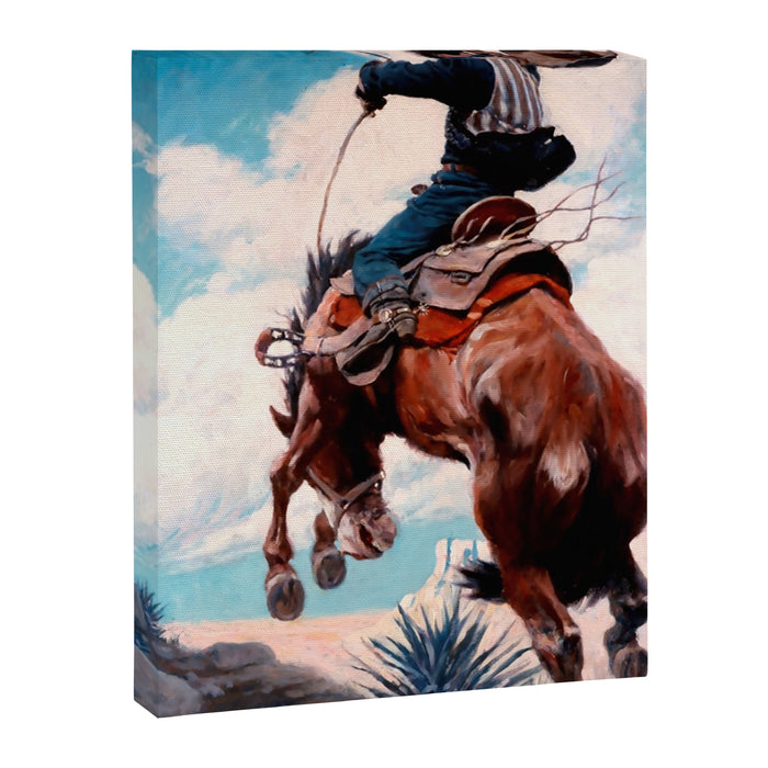 Vintage Western Painting âBuckingâ by N C Wyeth Canvas Print Gallery Image 1