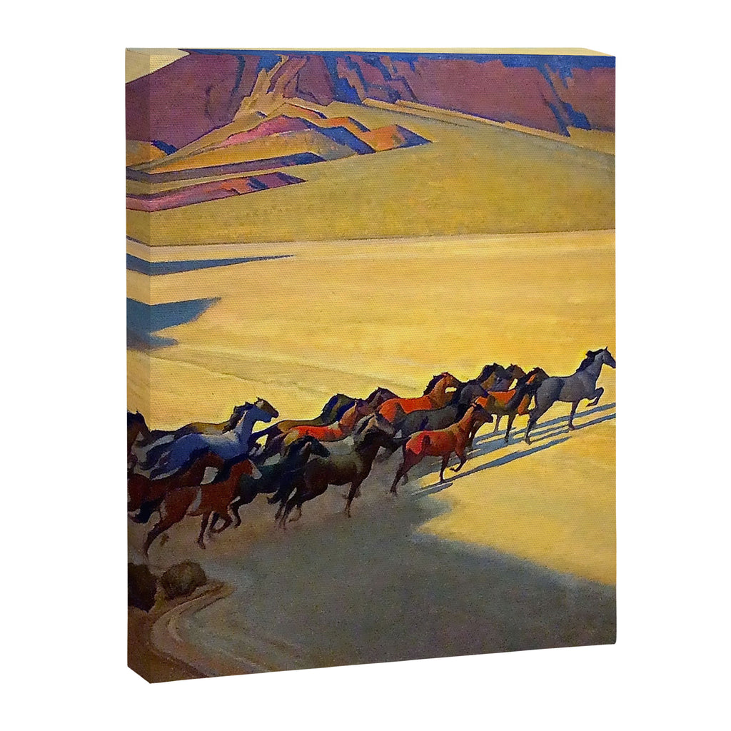 âWild Horses of Nevadaâ by Maynard Dixon Canvas Print Gallery Image 8