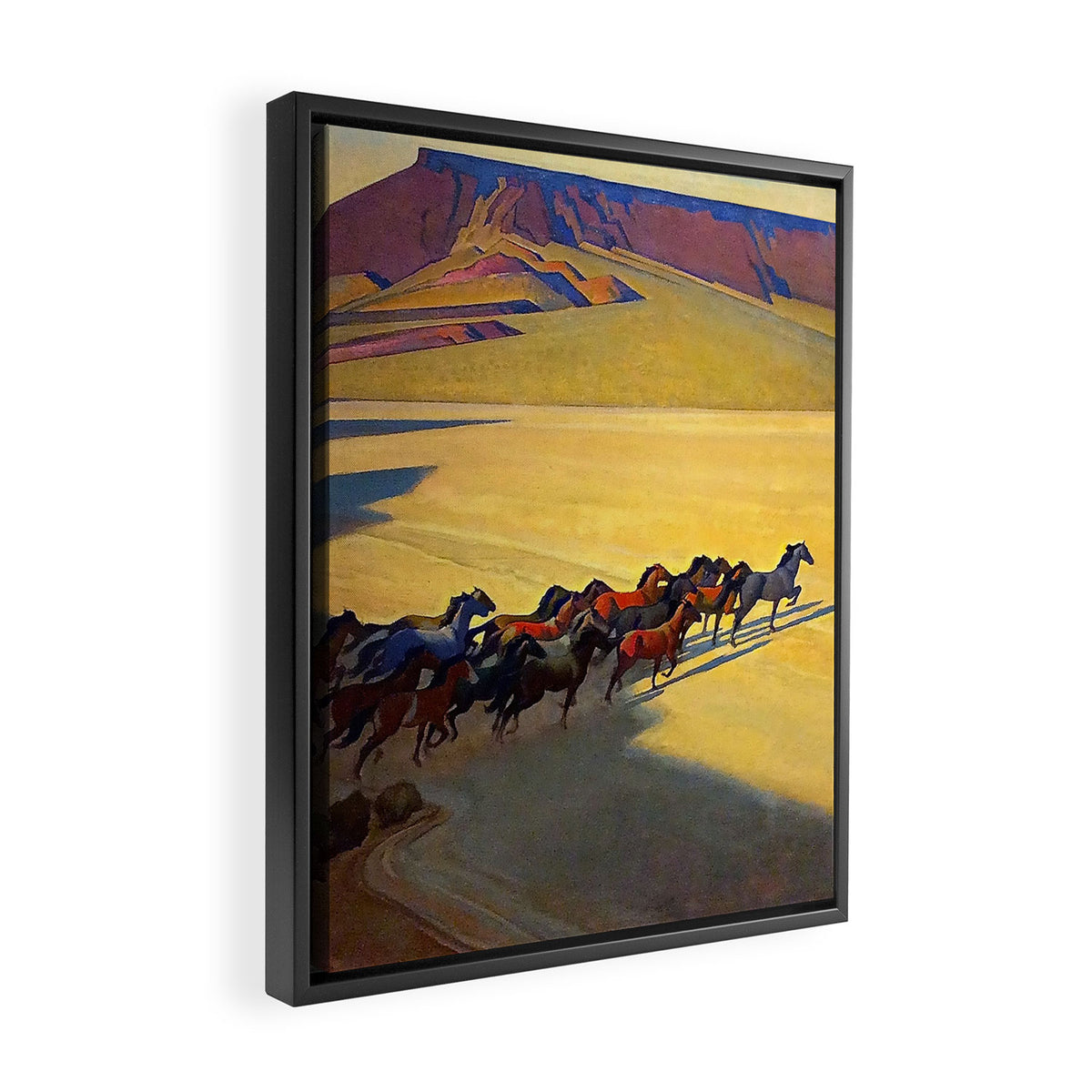 âWild Horses of Nevadaâ by Maynard Dixon Framed Canvas Print Gallery Image 2