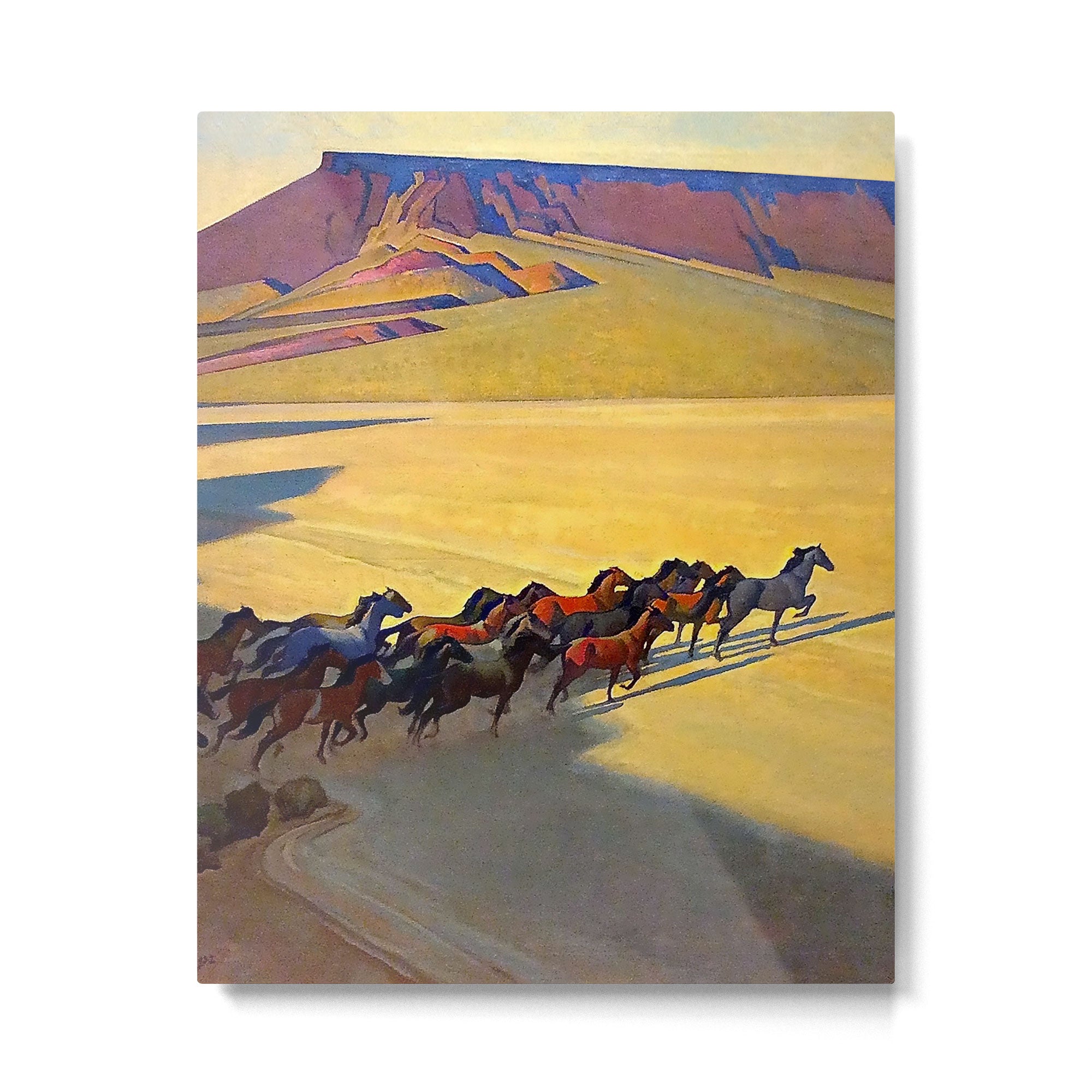âWild Horses of Nevadaâ by Maynard Dixon Metal Print Gallery Image 6