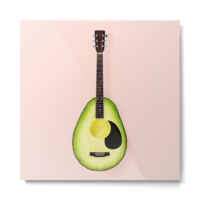 AVOCADO GUITAR Metal Print Gallery Image 1