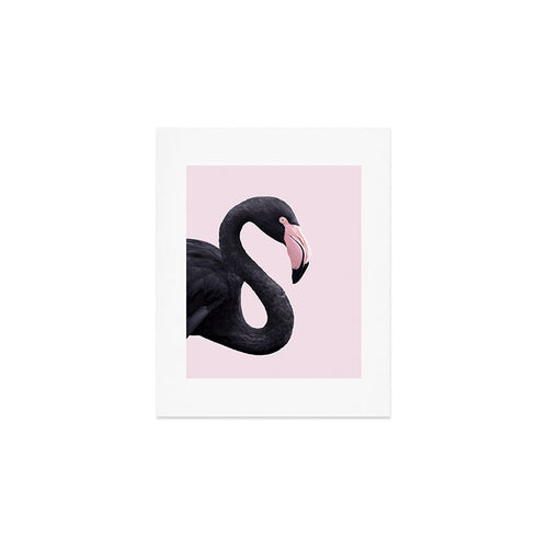 Black Flamingo Art Print Gallery Image 1
