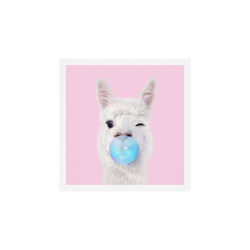 BUBBLEGUM LLAMA Art Print Gallery Image 1