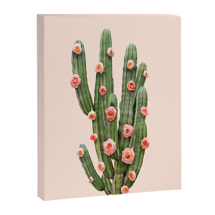 CACTUS AND ROSES Canvas Print Gallery Image 1