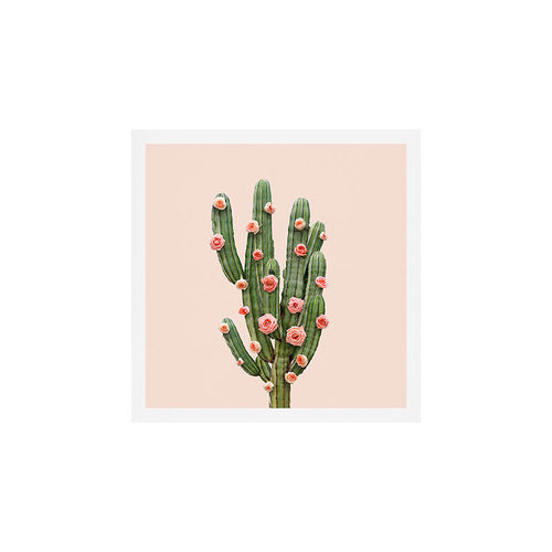 Cactus And Roses Art Print