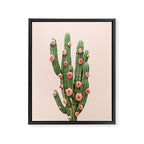 CACTUS AND ROSES Framed Canvas Print Gallery Image 8