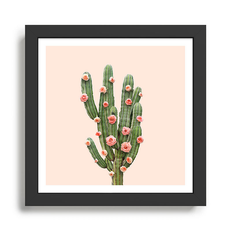 CACTUS AND ROSES Framed Art Print Gallery Image 1