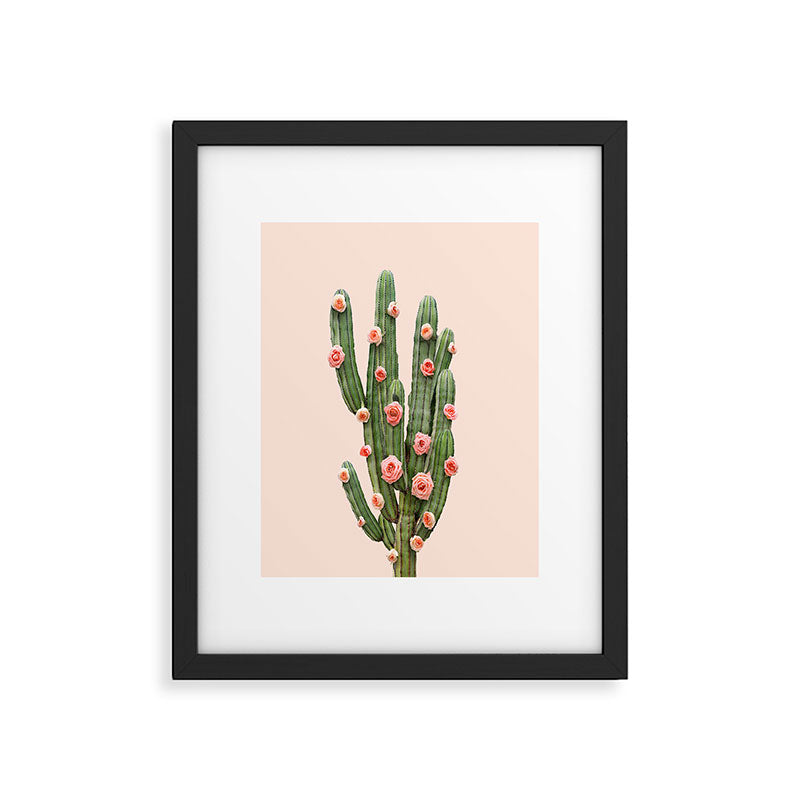 CACTUS AND ROSES Framed Art Print Gallery Image 6