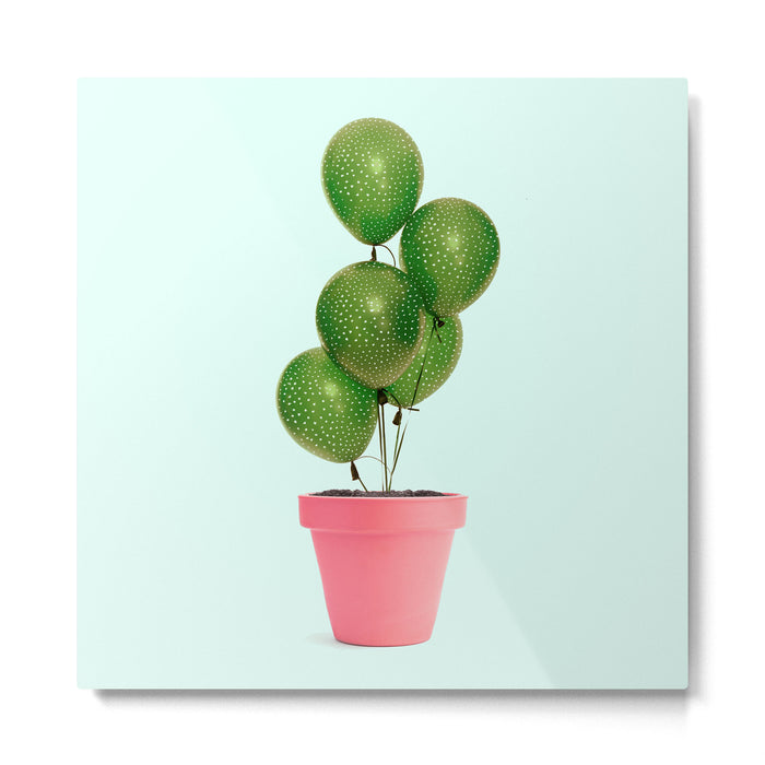 CACTUS BALLOON Metal Print Gallery Image 1