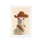 Cowboy Alpaca Art Print Gallery Image 1