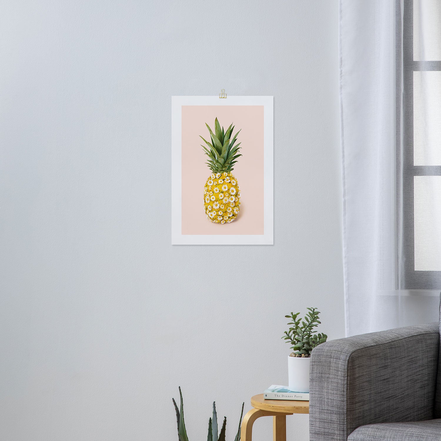 Daisy Pineapple Art Print Gallery Image 3