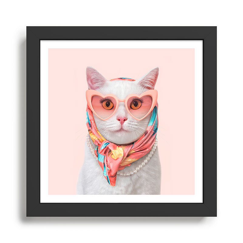 FASHION CAT Framed Art Print Gallery Image 1