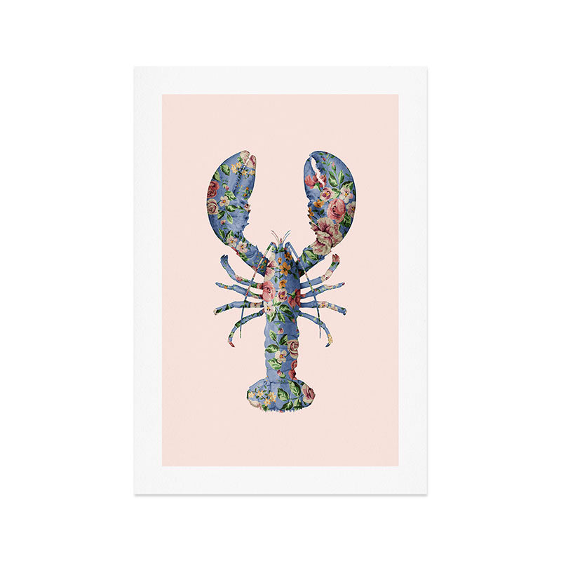 FLORAL LOBSTER Art Print Gallery Image 1