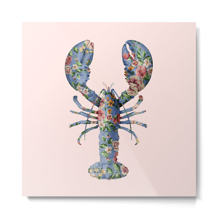 FLORAL LOBSTER Metal Print Gallery Image 1