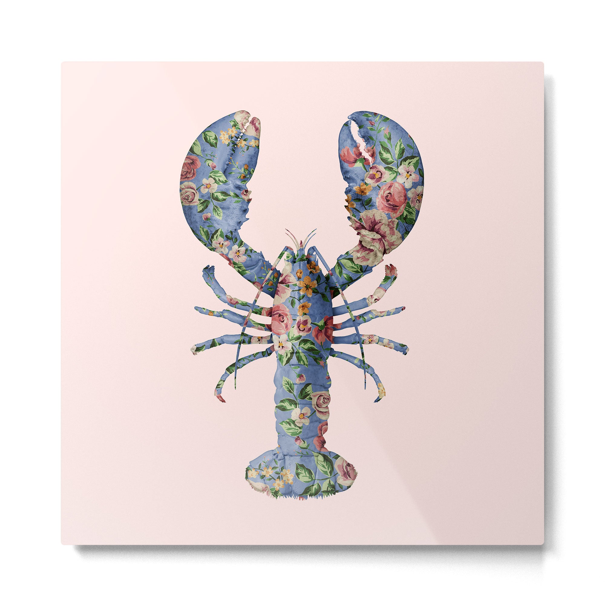 FLORAL LOBSTER Metal Print Gallery Image 2