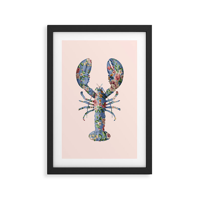 FLORAL LOBSTER Framed Art Print Gallery Image 3