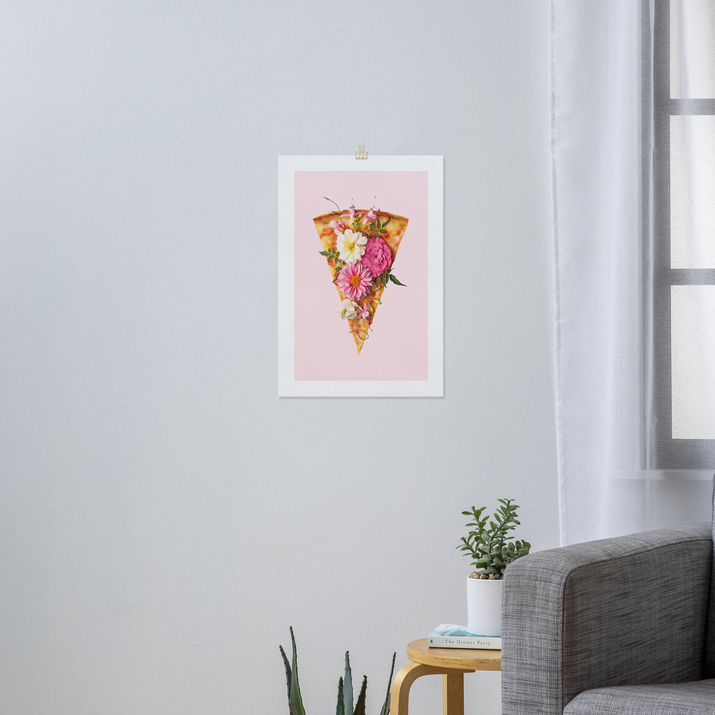 FLORAL PIZZA Art Print Gallery Image 3