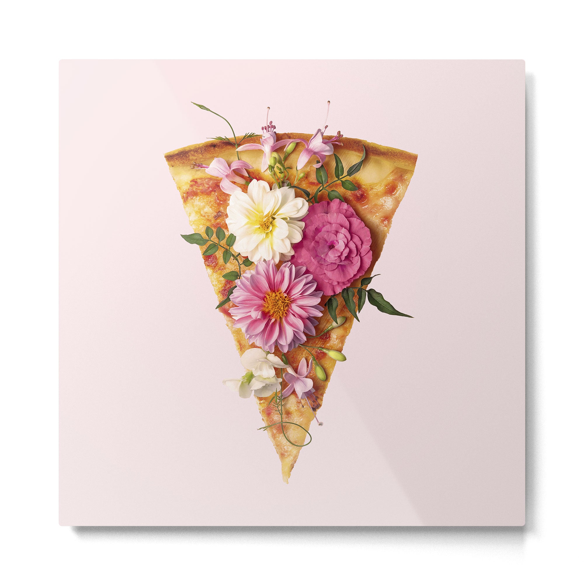 FLORAL PIZZA Metal Print Gallery Image 2