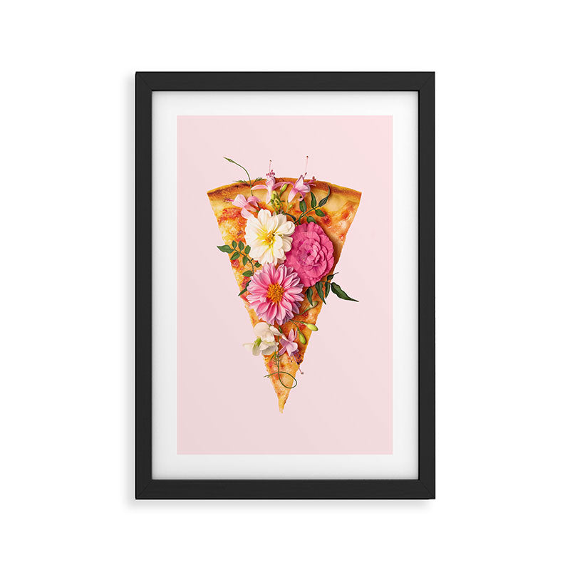 FLORAL PIZZA Framed Art Print Gallery Image 3