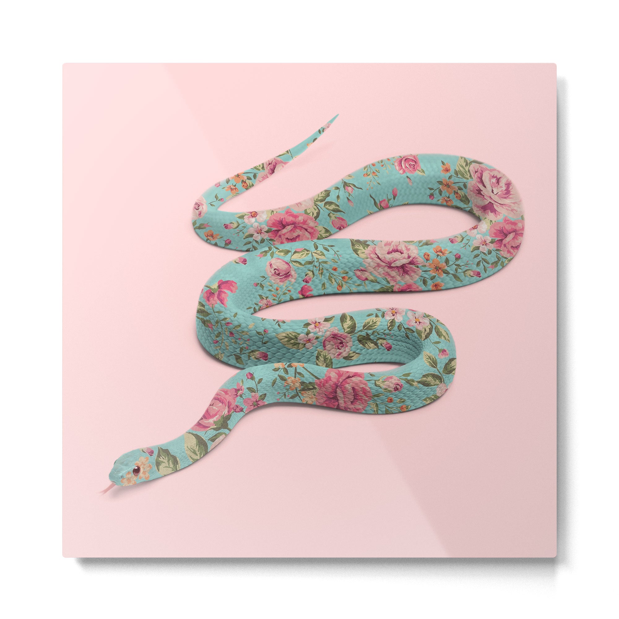 FLORAL SNAKE Metal Print Gallery Image 2