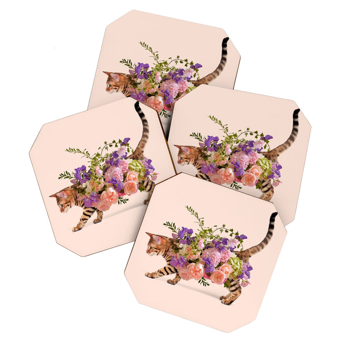 FLOWER CAT Coaster Gallery Image 1