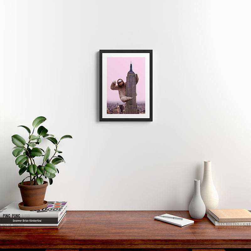 KING SLOTH Framed Art Print Gallery Image 2
