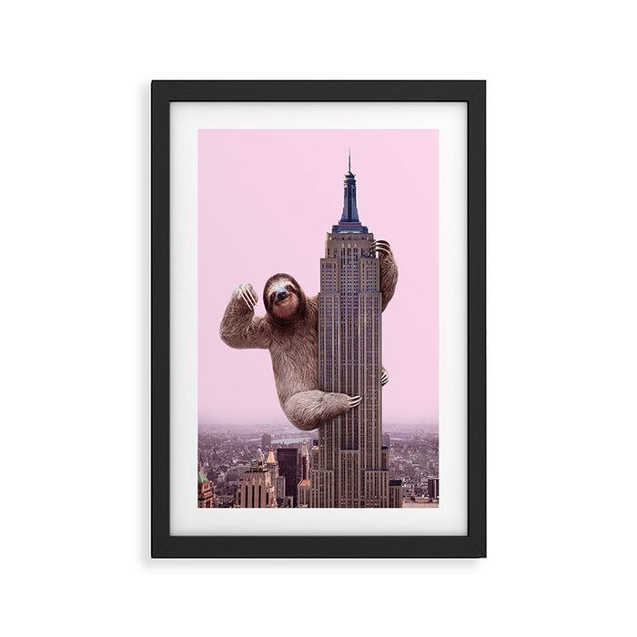 KING SLOTH Framed Art Print Gallery Image 1