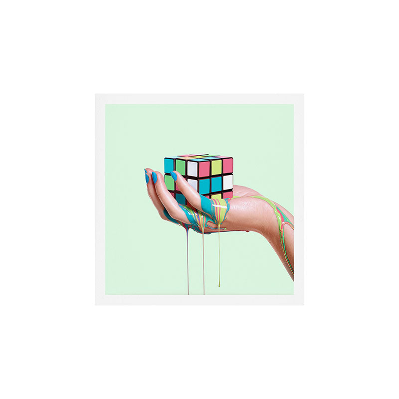 MELTING RUBIKS CUBE Art Print Gallery Image 1
