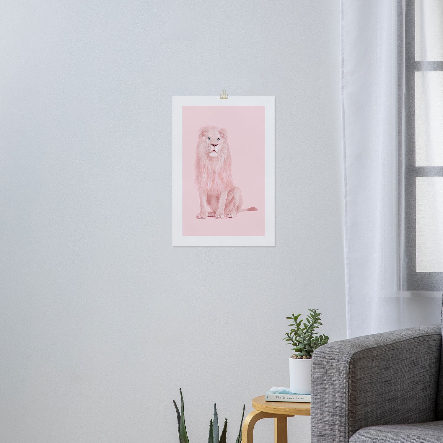 PINK LION Art Print Gallery Image 3