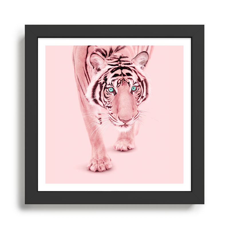 PINK TIGER Framed Art Print Gallery Image 1