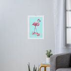 SKATE FLAMINGO Art Print Gallery Image 3