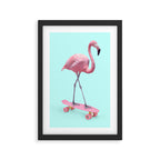 SKATE FLAMINGO Framed Art Print Gallery Image 3