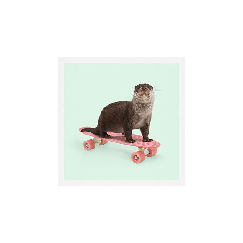 SKATE OTTER Art Print Gallery Image 1