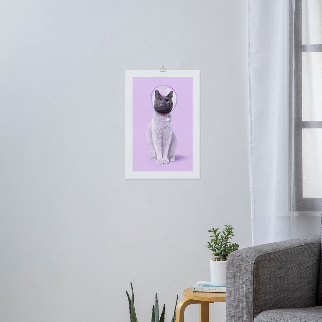 SPACE CAT Art Print Gallery Image 3